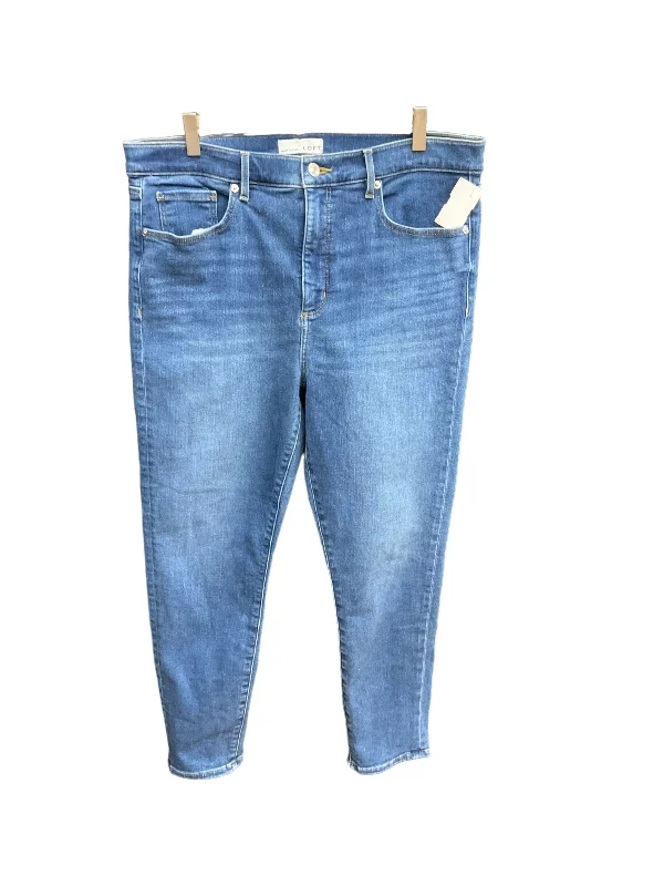 Blue Denim Jeans Skinny Loft, Size 14