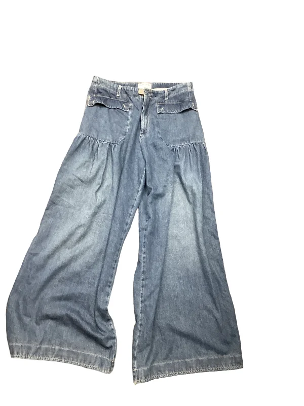 Blue Denim Jeans Wide Leg We The Free, Size 12