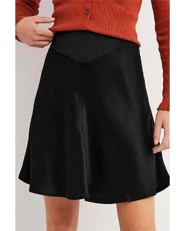 Boden Satin Bias-Cut Mini Skirt