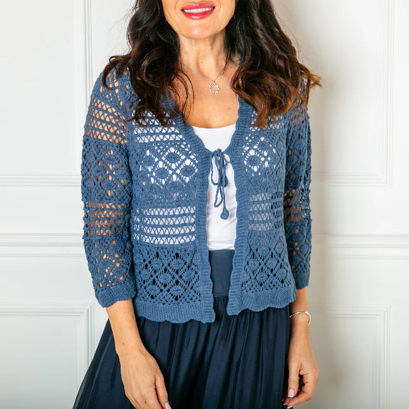 Bow Tie Crochet Cardigan