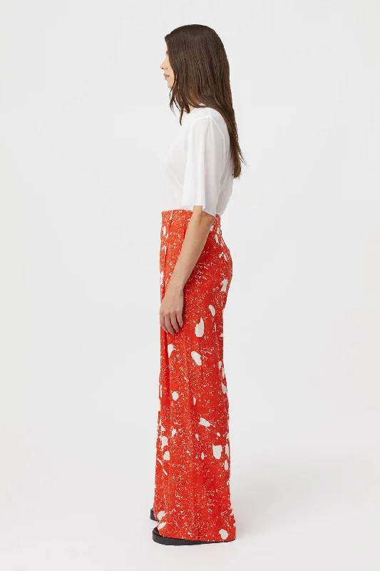 Camilla and Marc Manu Silk Pant - Red Manu Print | LW