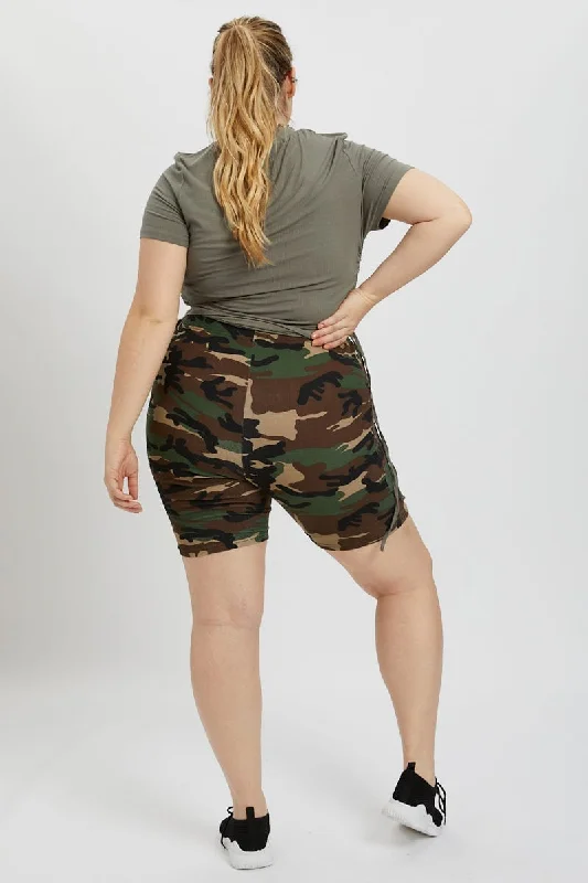 Camo Print Plus Camo Print Bike Short