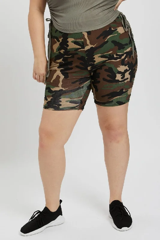 Camo Print Plus Camo Print Bike Short