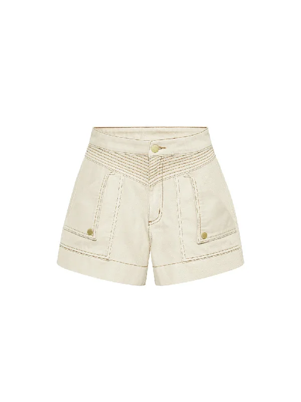 Celene Denim Short - Cream