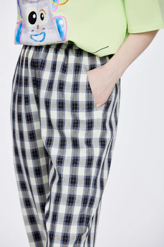 Checkered Tapered Chef Pants