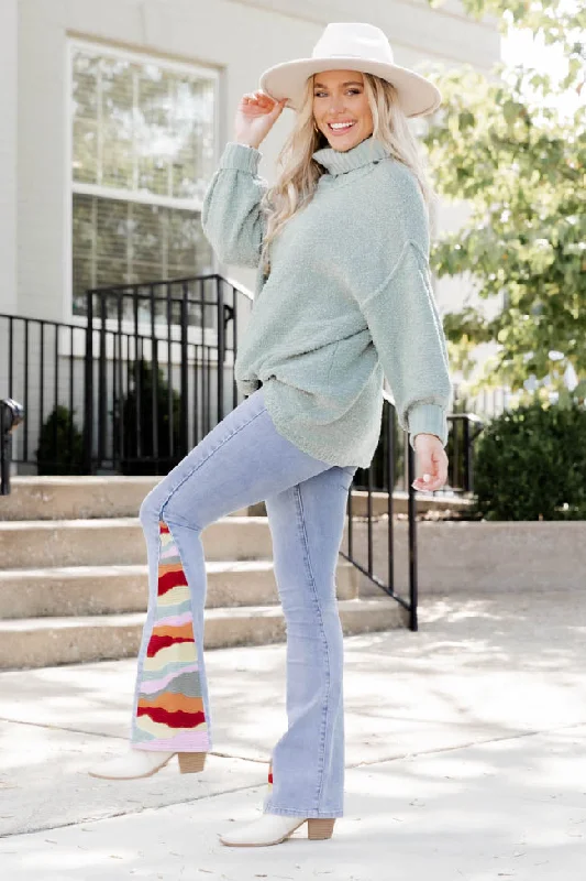 Cherish The Moment Embroidered Flare Jeans