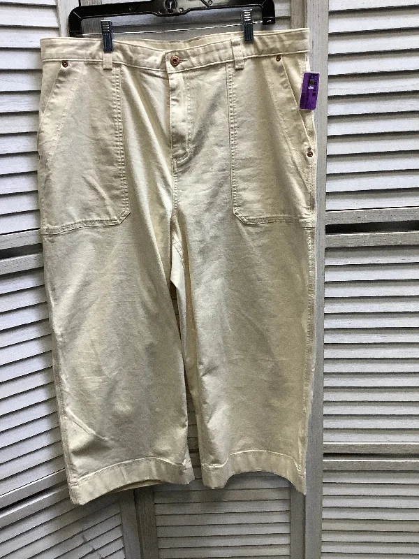 Cream Pants Cropped Duluth Trading, Size 18