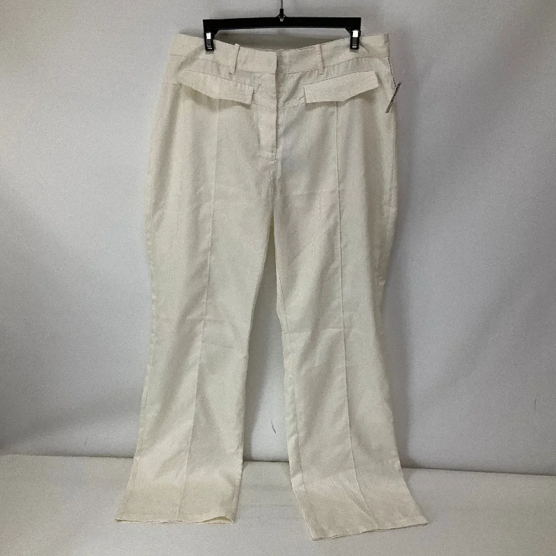 Cream Pants Linen Cma, Size 10