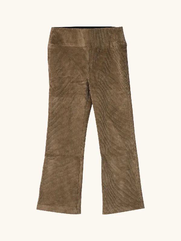 Crop Flare Corduroy Pants