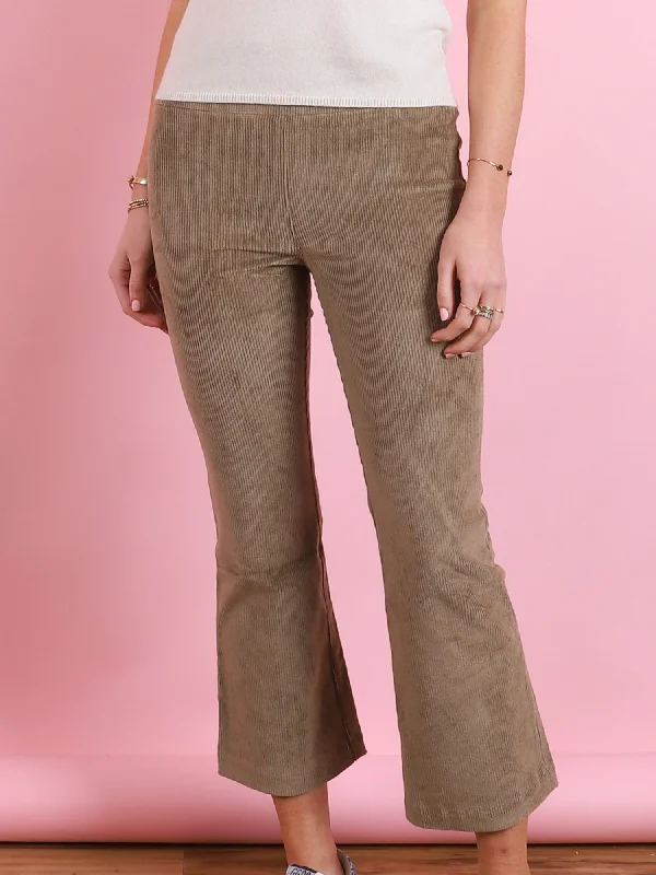 Crop Flare Corduroy Pants