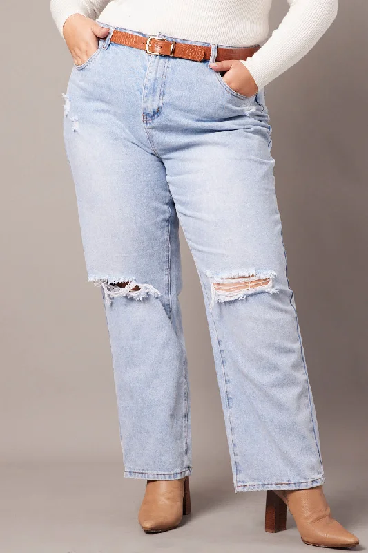 Denim Baggy Jeans High Rise