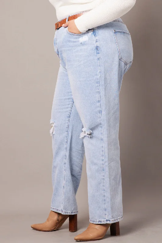 Denim Baggy Jeans High Rise