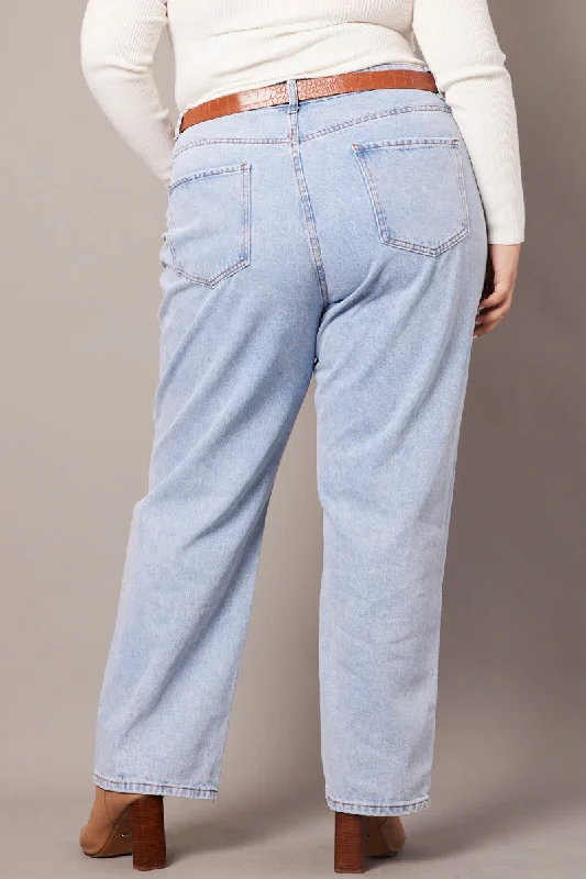 Denim Baggy Jeans High Rise