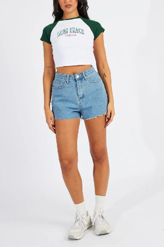 Denim Relaxed Denim Shorts