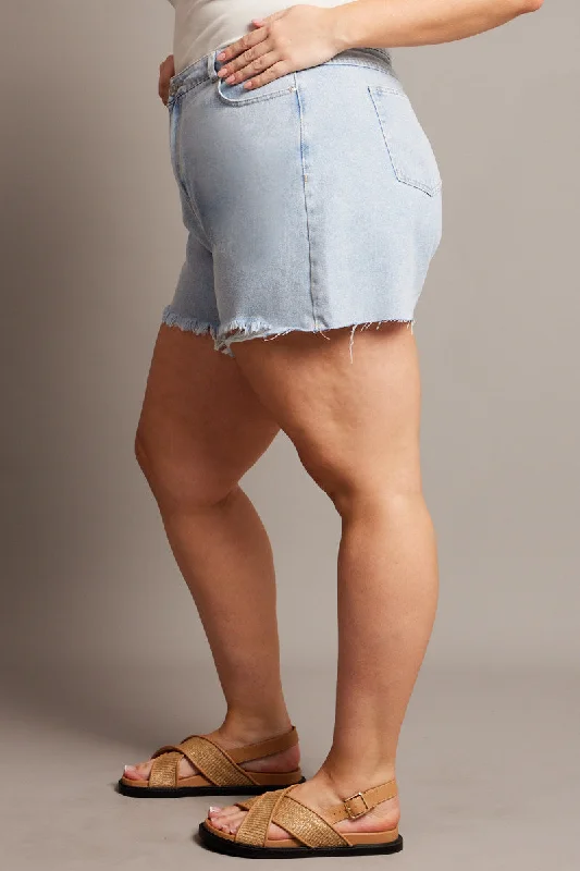 Denim Relaxed Shorts High Rise