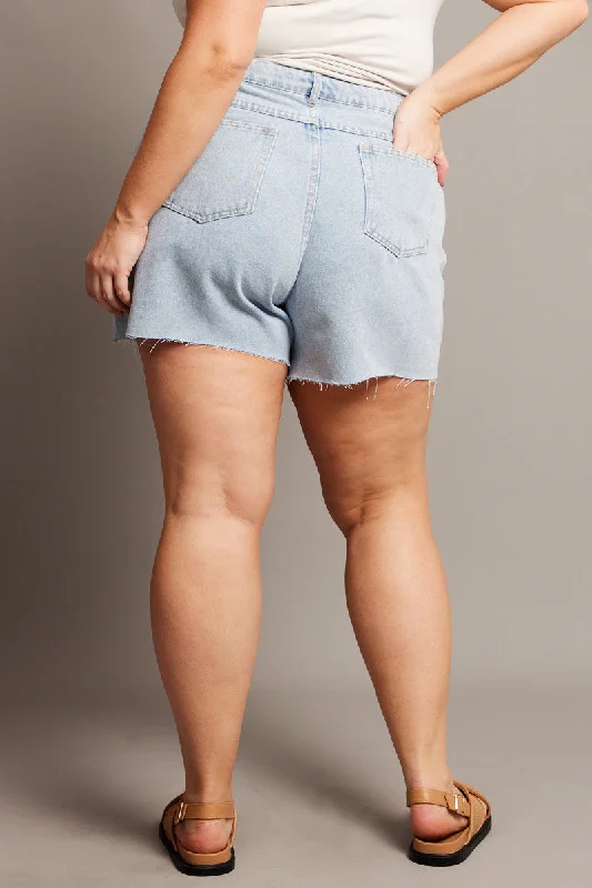 Denim Relaxed Shorts High Rise