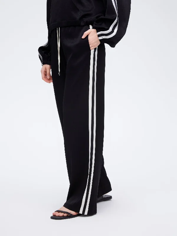 Draped Acetate Track Pants