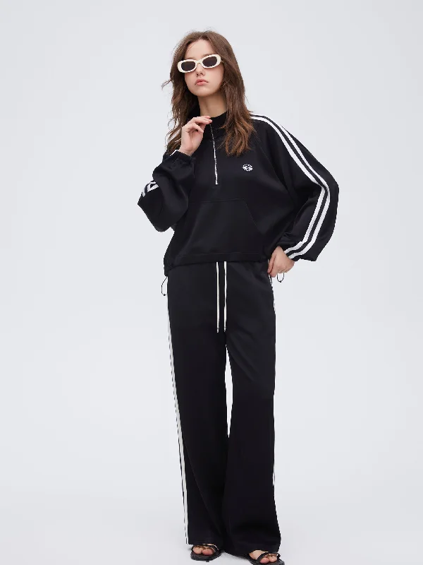 Draped Acetate Track Pants