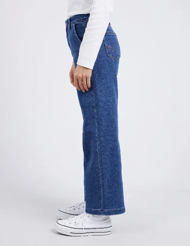 Elm Izzy Wide Leg Jean Dark Blue Wash