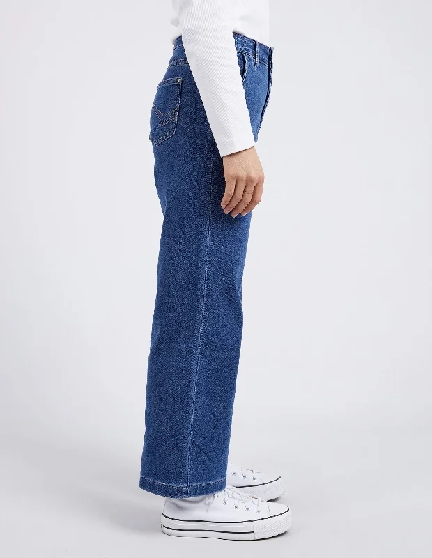 Elm Izzy Wide Leg Jean Dark Blue Wash