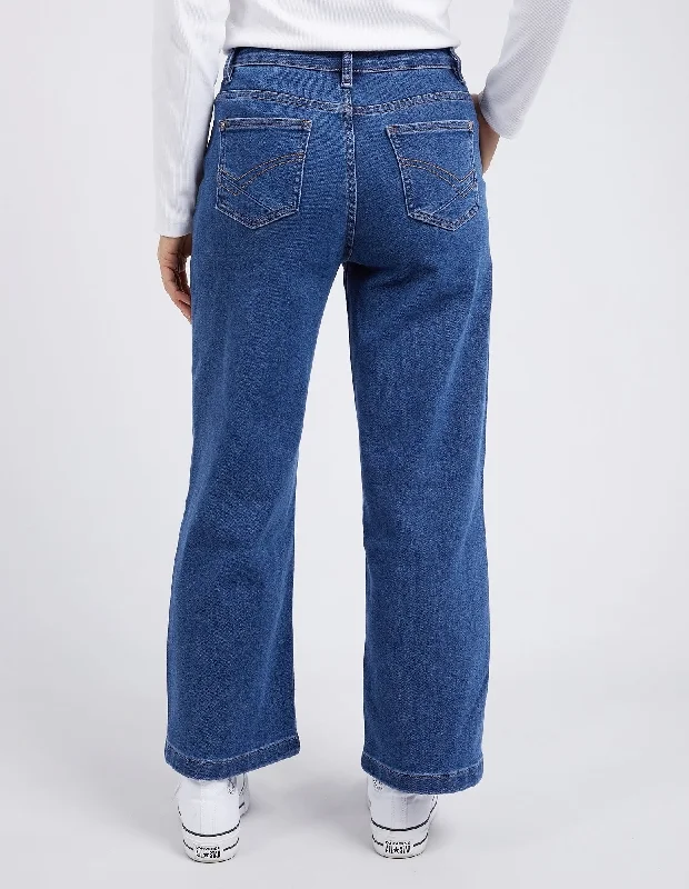 Elm Izzy Wide Leg Jean Dark Blue Wash