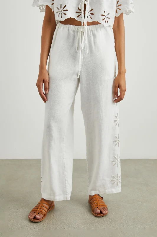 EMMIE PANT - WHITE EYELET