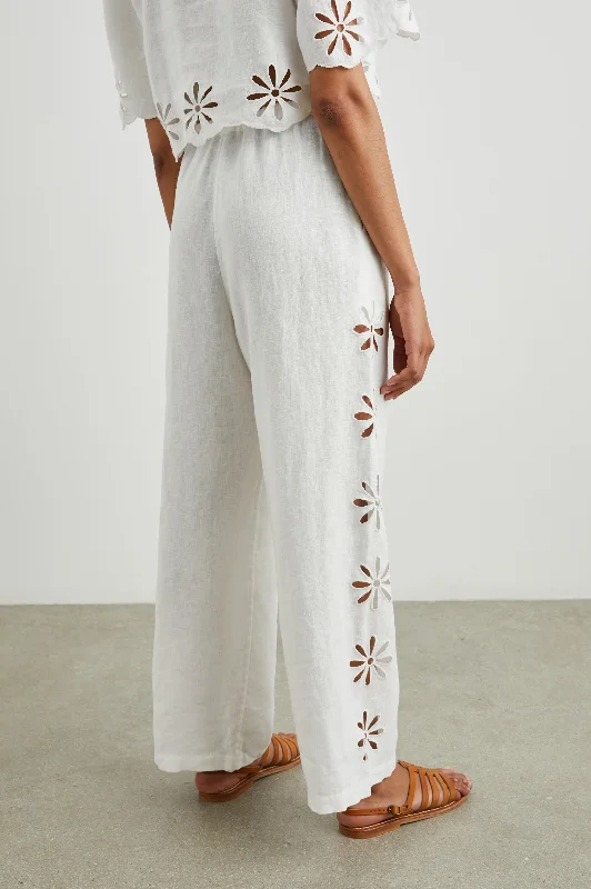 EMMIE PANT - WHITE EYELET