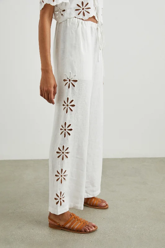 EMMIE PANT - WHITE EYELET