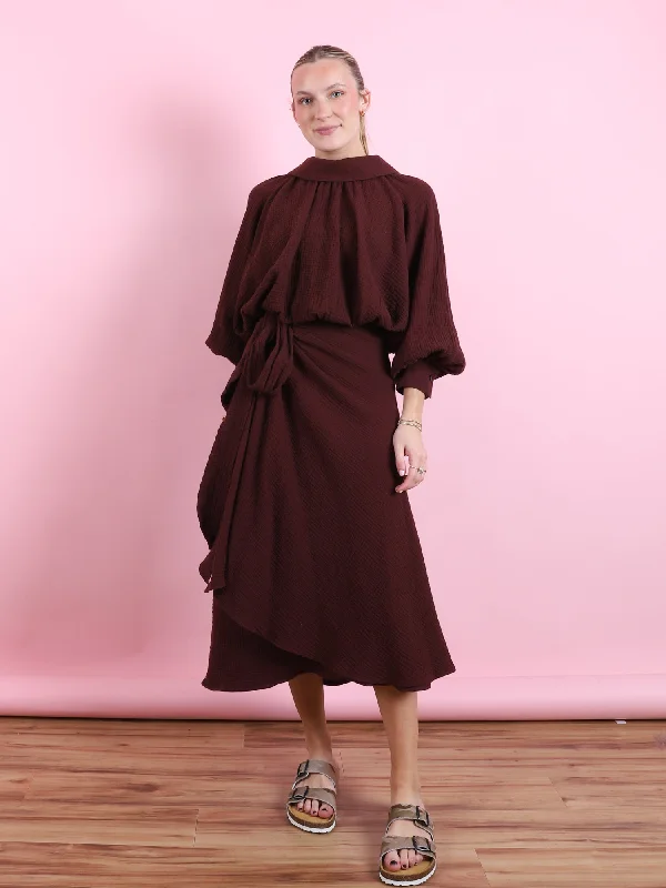 Gauze Gwendolyn Skirt in Wine