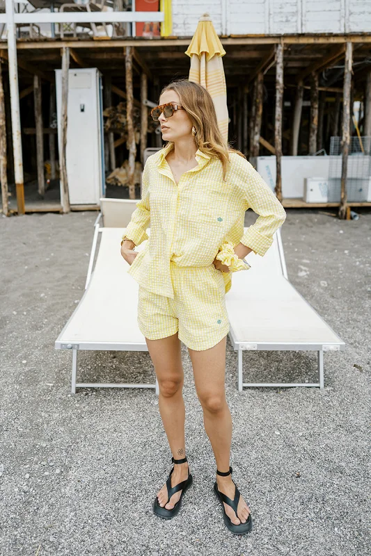 GINGHAM SHORTS - YELLOW