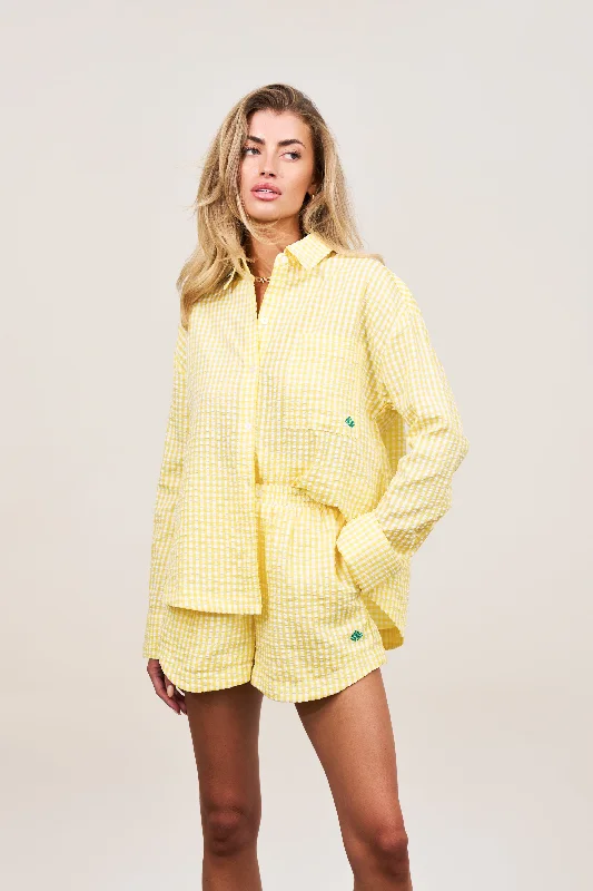 GINGHAM SHORTS - YELLOW