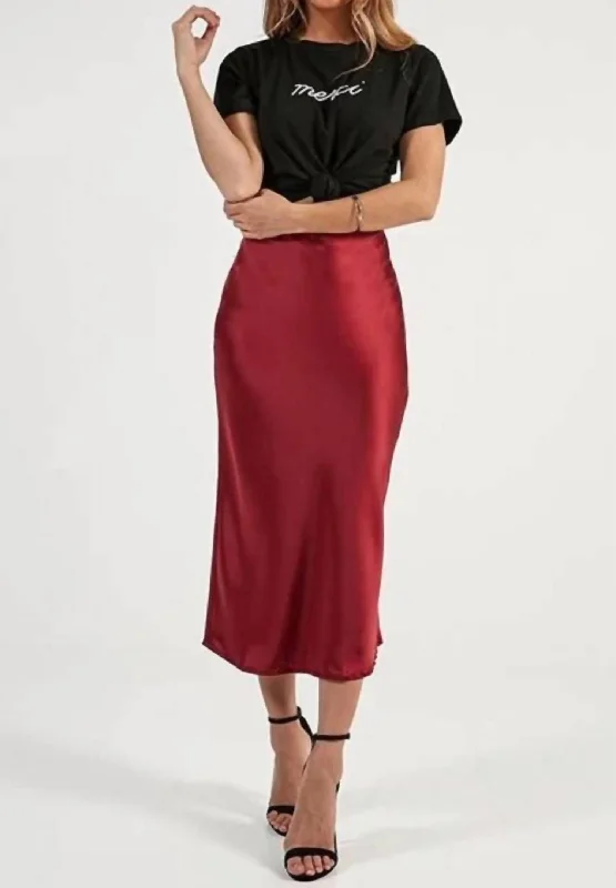 Go Long For It Skirt In Sangria