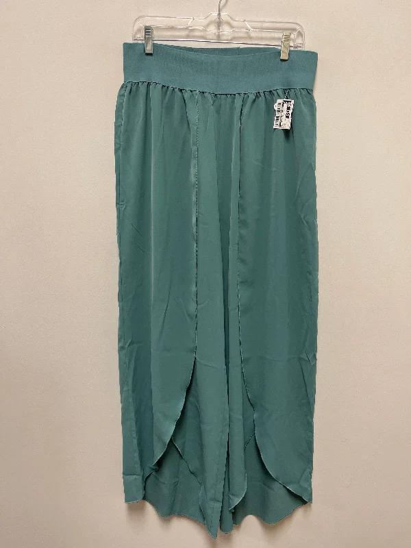 Green Pants Wide Leg Clothes Mentor, Size Xl