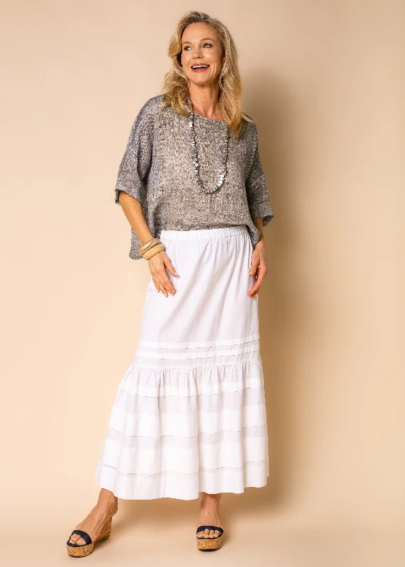 Honey Cotton Skirt in White