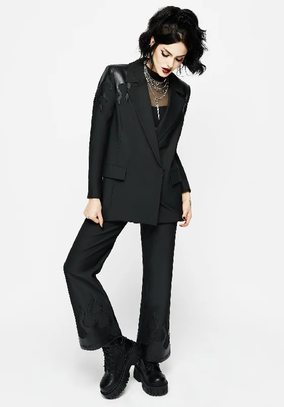 Ignite Faux Leather Tailored Trousers