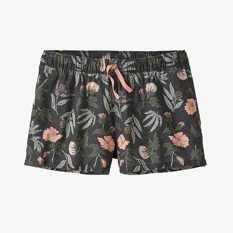 Island Hemp Baggies Shorts 3"" (Ink Black Floral)