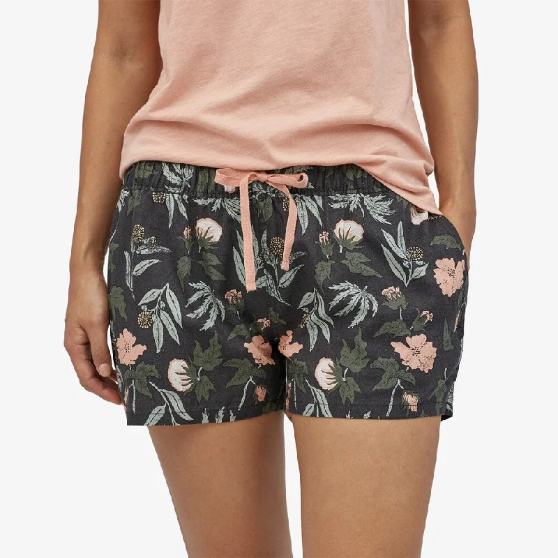 Island Hemp Baggies Shorts 3"" (Ink Black Floral)