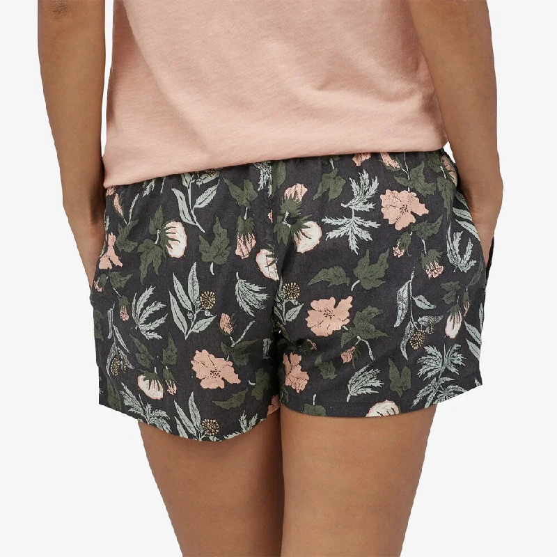 Island Hemp Baggies Shorts 3"" (Ink Black Floral)