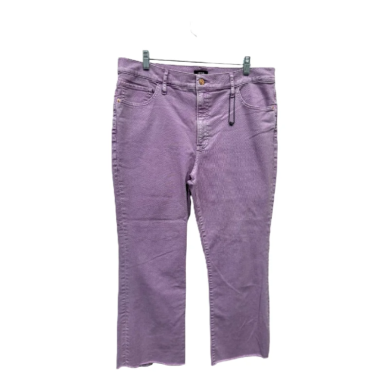 Jeans Cropped By Express In Purple, Size: 14