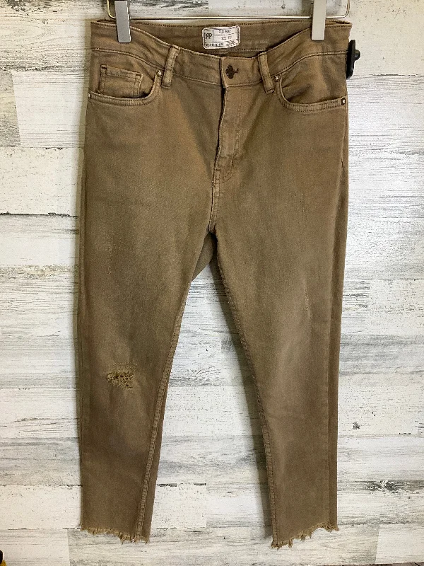 Jeans Skinny By Free People In Tan Denim, Size: 6