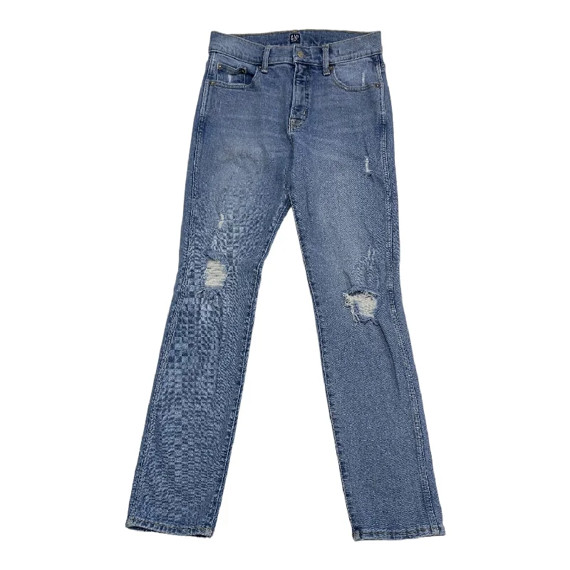 Jeans Straight By Gap In Blue Denim, Size: 4