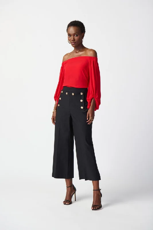 Joseph Ribkoff Black Millennium Wide-Leg Pants