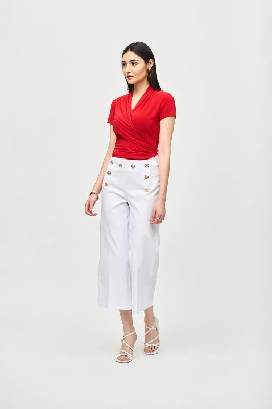 Joseph Ribkoff White Millennium Wide-Leg Pants