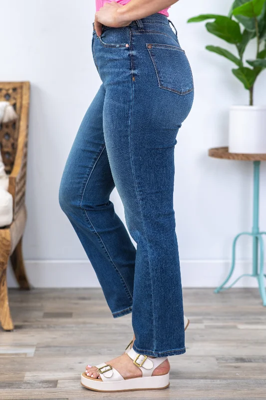 Judy Blue Work It Dark Wash Straight Leg Jeans