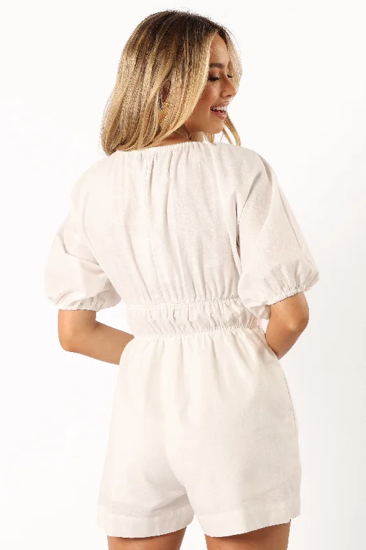 Kaia Playsuit - White