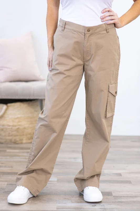 Tan Classic Cotton Cargo Pants