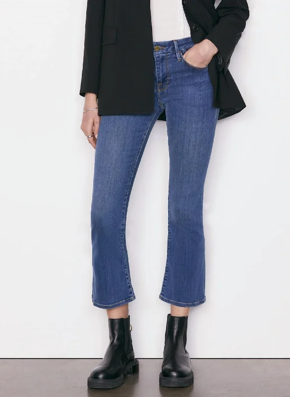 Le Crop Mini Boot Denim In Poe Poee