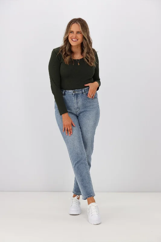 Leoni Olivia Mom Jeans Blue Wash