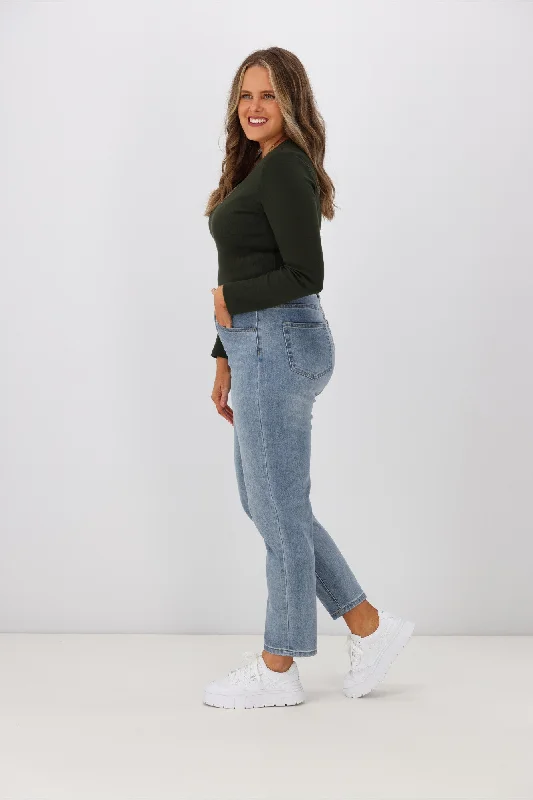 Leoni Olivia Mom Jeans Blue Wash