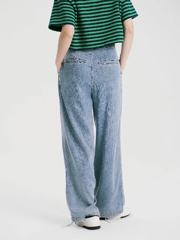 Lightweight Wide Leg Jeans